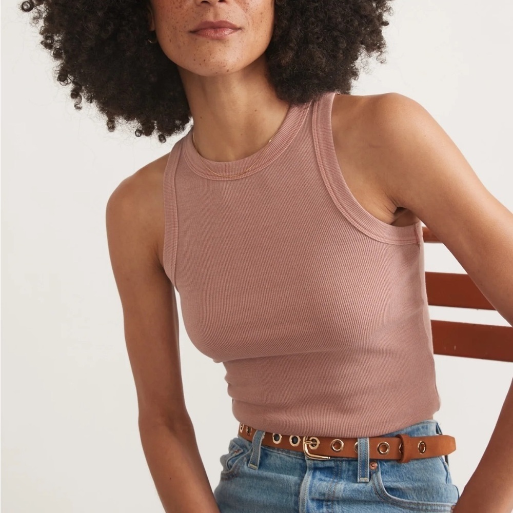 NWT Lexi Rib Sun-In High Neck Crop Tank Extra Large in Rust
